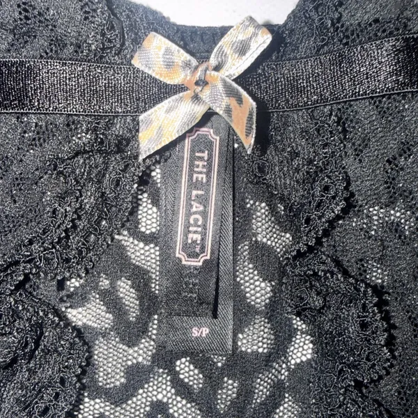 Vintage Victoria's Secret Y2K Fairy The Lacie Lace Babydoll Bow Sheet Black Cami - Image 7