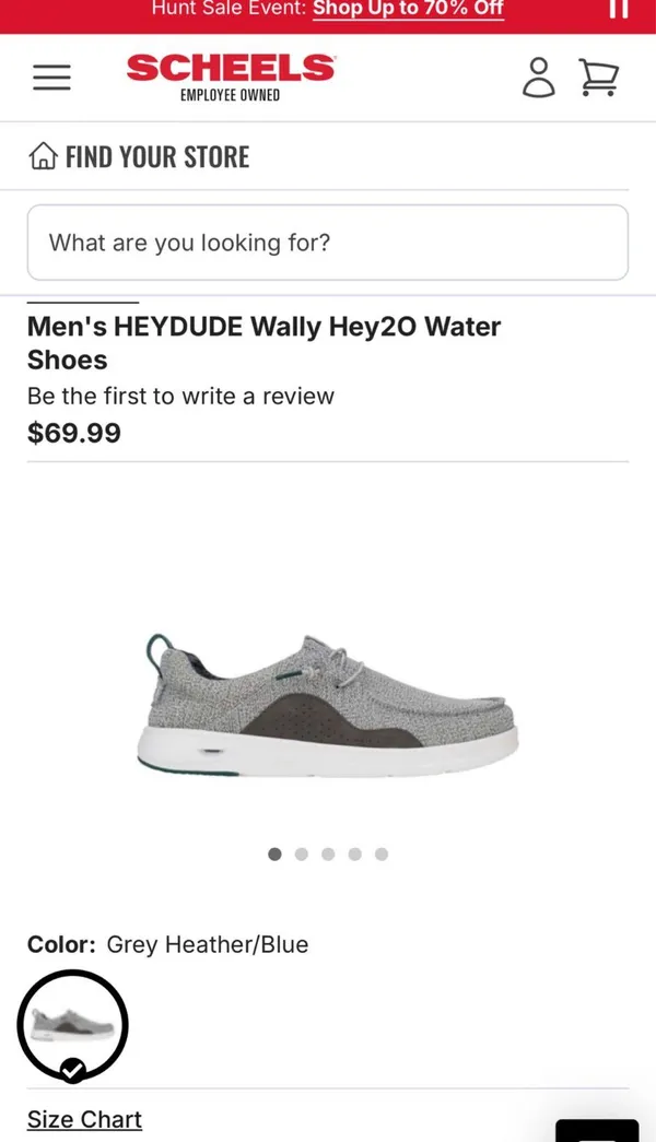 Men’s Hey Dude H20 Grey 9 - Image 2