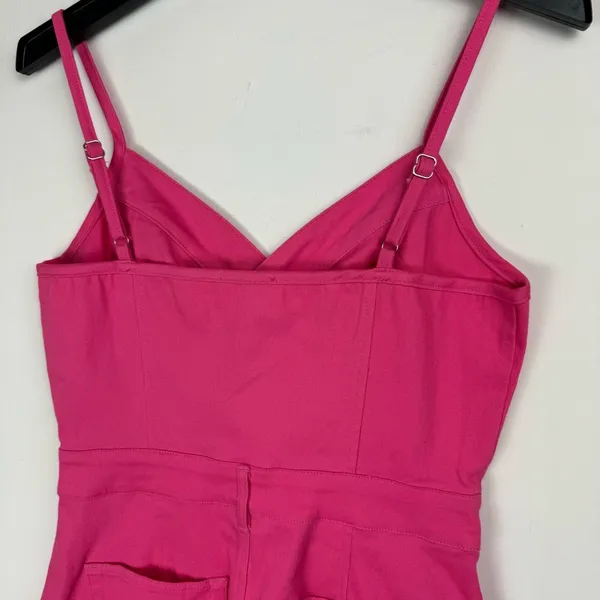 NWT Day + Moon Pink Denim Romper Button Front One Piece Size M - Image 13