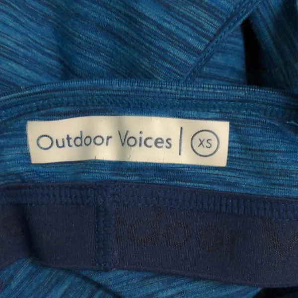 Outdoor Voices Womens Tank Top Shirt Blue Spaghetti Strap Stretch Cross Back XS - Image 5