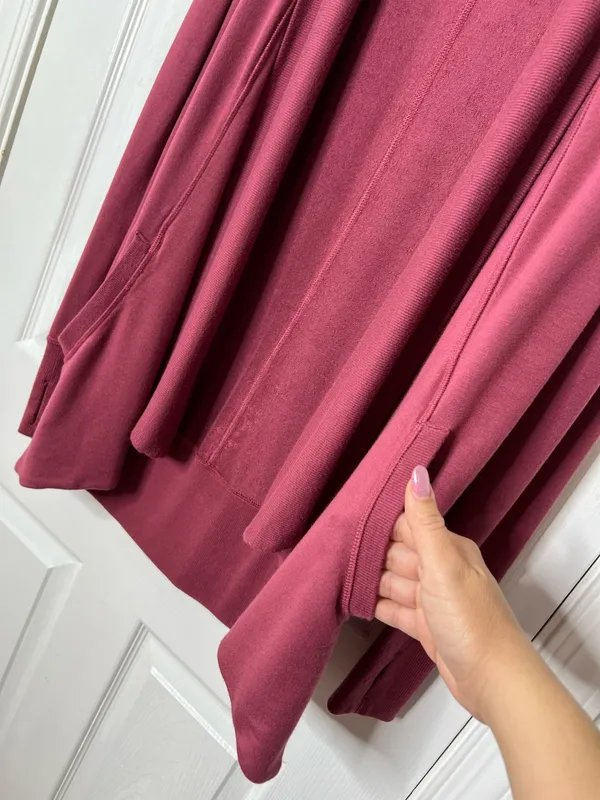 Athleta Women’s Open Front Drape Cardigan XS Mauve Athleisure Lounge Soft Modal - Image 6