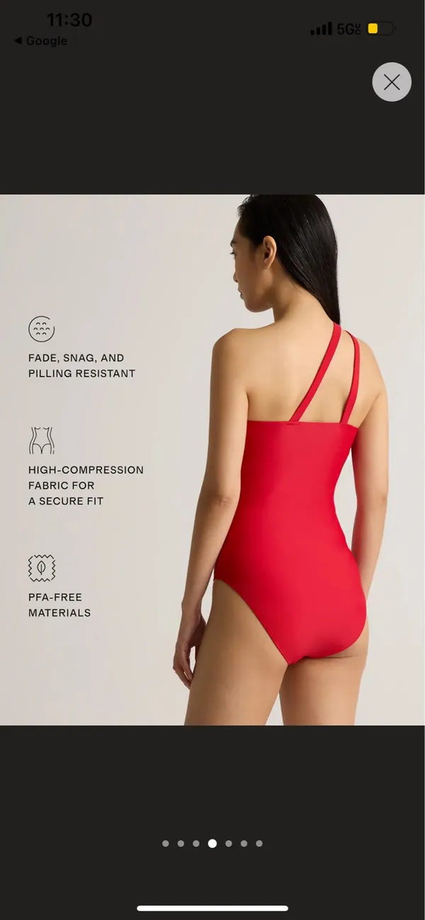 New Quince Italian One Shoulder One-Piece Swimsuit MSRP $49.90 - Image 5