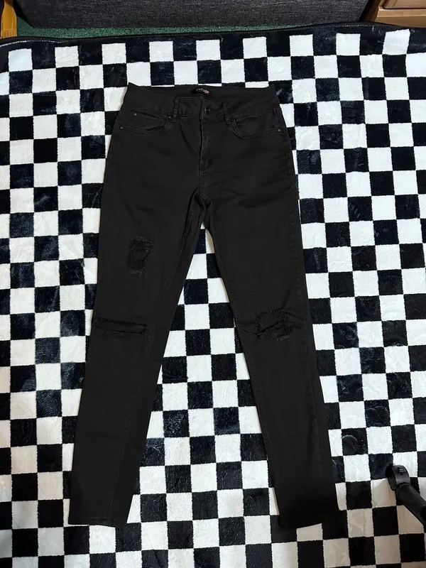 Refuge Black high-waisted ripped skinny jeans - Image 3