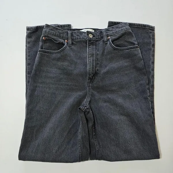 Abercrombie & Fitch Black 90s Straight Ultra High Rise Jeans Size 28/6 - Image 4