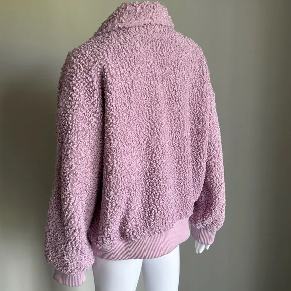 Universal Threads Purple Sherpa Bomber Jacket Size M - Image 3