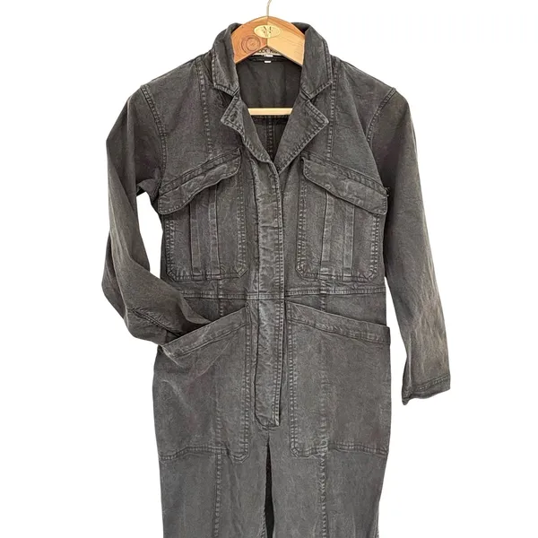 Alex Mill Expedition Jumpsuit Washed Black Tencel‎ Cotton Boiler Suit XS - Image 2