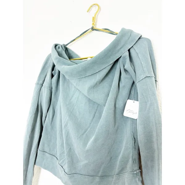 Free People We The Free Not The Same Tee Medium NWT Long Sleeve Off Shoulder - Image 9