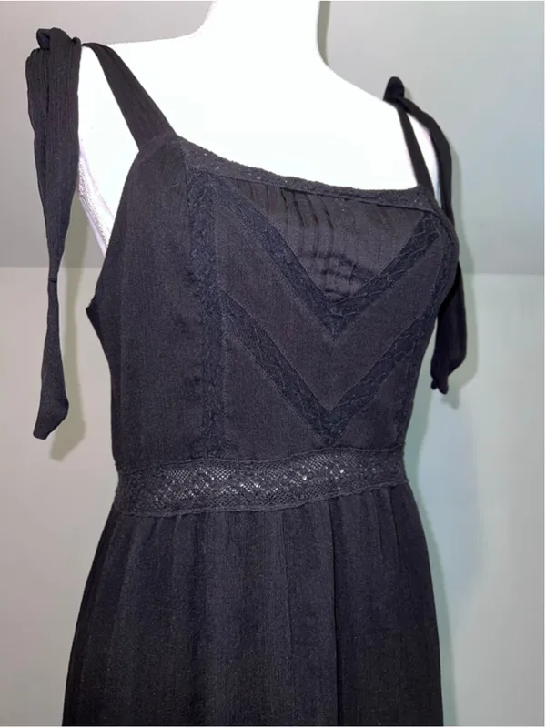 Abercrombie & Fitch Black Midi Dress M - Image 8