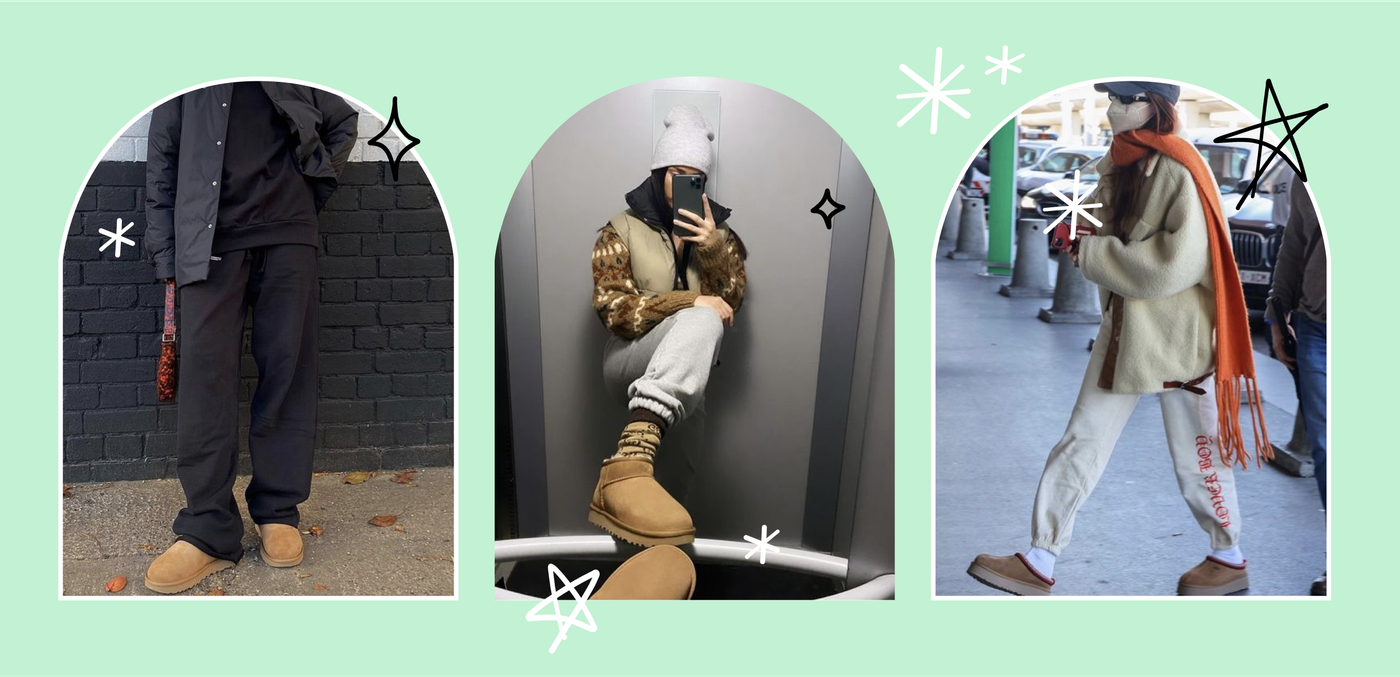 how to style uggs: sweatpants
