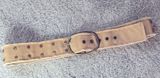 Vintage Y2k sparkling frayed fabric belt in tan Photo 0