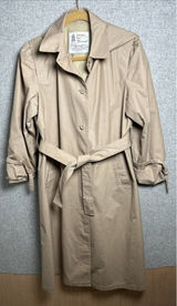 Vintage‎ 1970's Womens 10 Petite London Fog Maincoat Trenchcoat Hooded Beige Photo 0