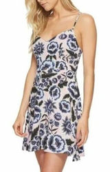 Show Me Your Mumu Floral Mini Dress Medium Pink Blue Fit & Flare Boho Spring Photo 0