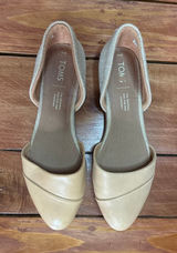 Tom’s Jutti D'Orsay Tan Almond Toe Flats - Size 6 Photo 0