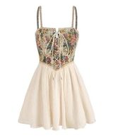 NWT CIDER Secret Garden Corset Mini Dress Photo 0