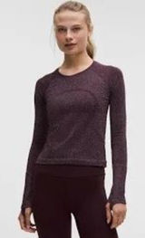 Lululemon Swiftly Tech Long-Sleeve Shirt 2.0 *Waist Length Parallel Garnet 10 Photo 0