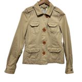 Old Navy Women Military Utility Jacket S Tan Safari Gorpcore Field Coat Cotton Photo 0