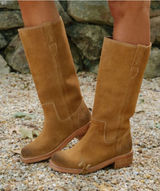 Free People Blaze Pull On Riding Boot in Toffee Suede Photo 0