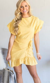 ✨HP✨Shine After Sundown Dress Mustard✨ Photo 0