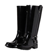 NWT Michael Michael Kors Womens Stormy Rain Boot Harness 40F2STFB5Q Black 8M Photo 0