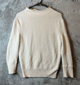 AG Adriano‎ Goldschmied Ribbed Sweater Cotton Cashmere Blend Size Small Cream Photo 0