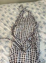 Brown polka dot maxi dress Photo 0