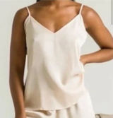 Ettitude Sateen Cami In Oat‎ Organic Bamboo Lyocell Layering Lounge Sizw XS NEW Photo 0