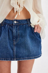 Free People Denim Mini Skort Photo 0