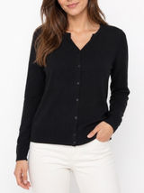 Gap Cardigan Sweater Womens Large Black Knit Ribbed Button Front Long Sleeve Photo 0