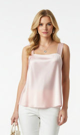 100% Silk Peach Sleeveless Tank Top M Pink Size M Photo 0