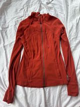 Lululemon Nulu Define Jacket Hooded Orange Ruched Cayenne 6 Photo 0