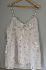No Boundaries New! White Floral Lace Chemise Slip mini dress size XXL Photo 0