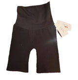 Isabel Maternity Black High Rise Biker Shorts Ribbed Pre Pregnancy Size XS New Photo 0
