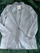 Madewell Women’s Pale Blue Single-Button Blazer Sz XS Photo 0