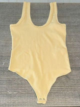 Abercrombie & Fitch Pale Yellow Orange Ribbed Bodysuit S Photo 0