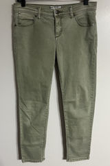 Free People Jeans Womens 28 Green Ankle Stretch Denim High Rise Tapper Pants Photo 0
