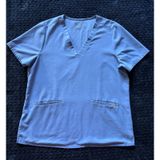 Figs Women's Technical Collection Catarina Pocket Scrub Top Blue Size XL Photo 0