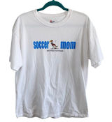 Hanes Soccer Mom Graphic T-Shirt Ref's Worst Nightmare White Tee Large Graphic‎ Shirt Photo 0