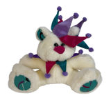 Vintage Cloud 9 Jester‎ Joker White Teddy Bear Stuffed Animal Plush Toy 9" Photo 0