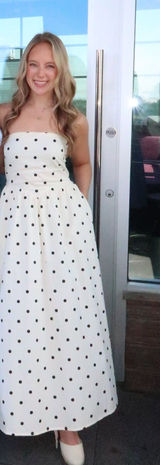 Polka dot Maxi dress White Photo 0