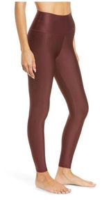 Alo 7/8 High-Waist Airlift Leggings Cherry Cola Hi-Rise Waisted Skinny Tights S Photo 0