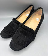 Reaction Kenneth Cole‎ Shoes Womens 8 Black Suede Loafers Fringe Block Heel Photo 0