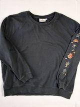 Passenger Chica Oversized Graphic Crewneck Sweatshirt Organic Cotton - L - Black Photo 0