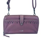 The Sak Leather Studded Wallet Crossbody‎ Purse Convertible Phone Bag Mauve Photo 0