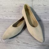 Vivaia Ballet Flats Sz 41 EU 9.5 US Beige Neutral Minimalist Shoes Pointed Toe Photo 0