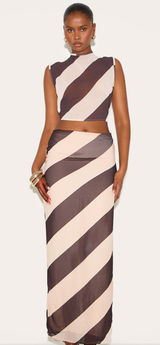 Pretty Little Thing Striped Skirt Set Photo 0