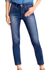 American Eagle Size 4 Cropped Straight Leg Jeans Medium Wash 100% Cotton NWOT Photo 0
