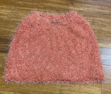 Finesse‎ Fuzzy Mini Skirt Womens Medium Textured Orange Party Clubwear Stretch Photo 0