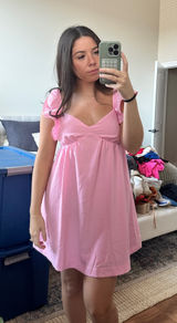Pink Mini Dress Blu Pepper Photo 0