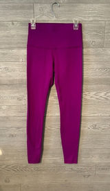 Lululemon Purple High Rise Full Length Yoga Leggings Size 8 Magenta Activewear Photo 0