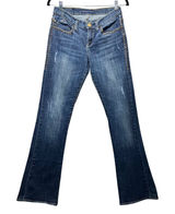 Rock Republic Bootcut Jeans Embellished Pockets Dark Wash Denim Size 6 Flare Photo 0